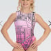 NWT GK gymnastics tumbling City Of Love Tank Leotard 2024 Paris Olympics AXS