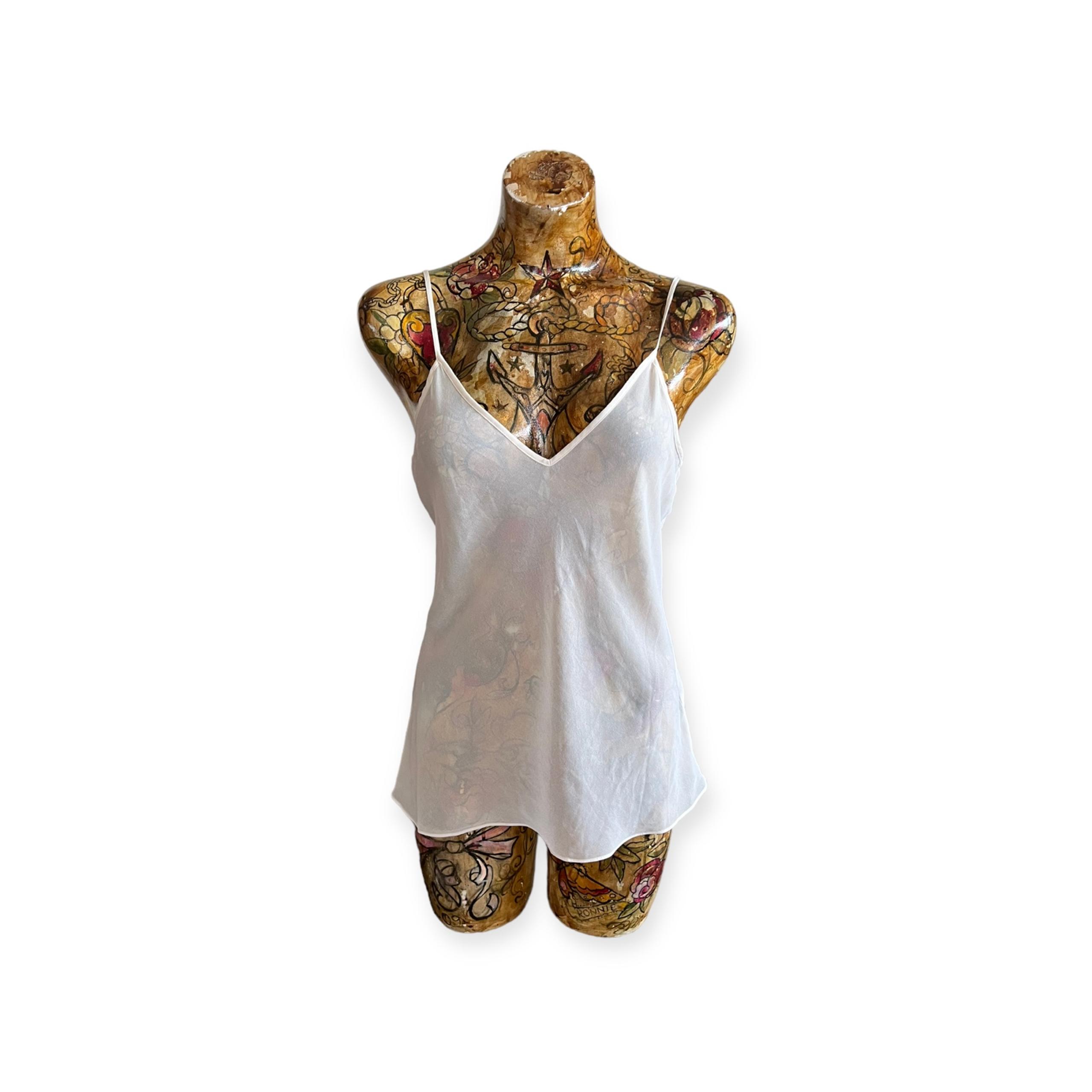 DVF Diane Von Furstenberg cami sheer beige medium
