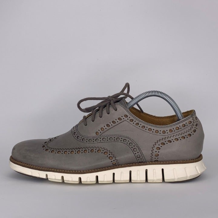 Cole Haan Mens Zero Grand Wingtip Oxfords Gray Sz 8.5