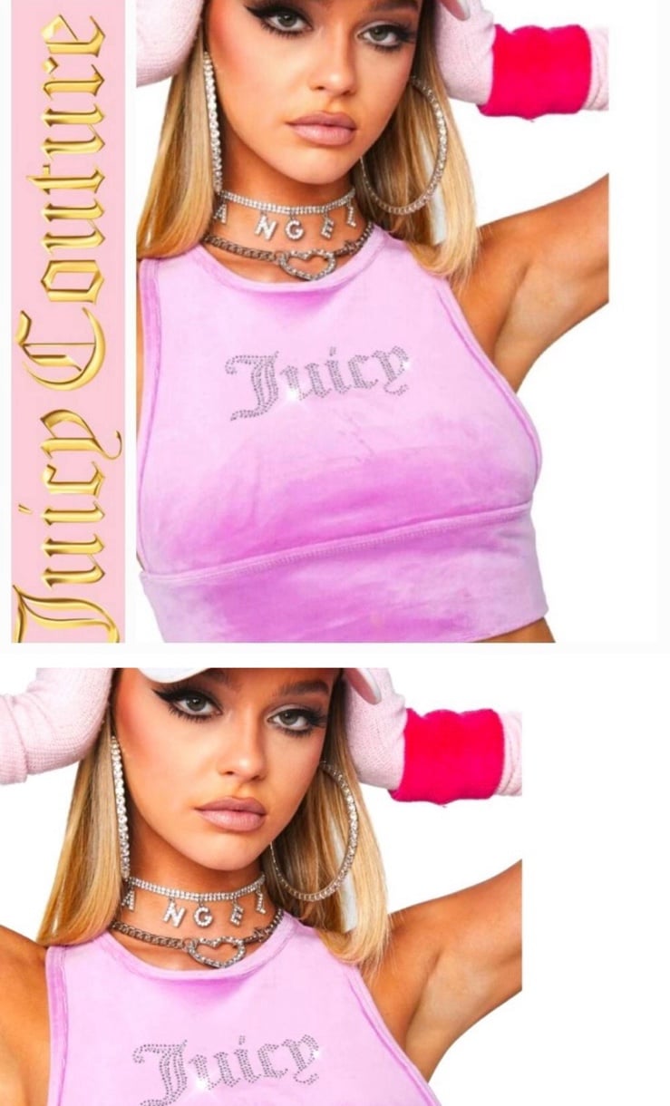Juicy Couture rare lilac velour racer back tank top xs