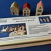 Set of 3 Town Houses wooden toy Erzgebirge village Gault castle germany putz