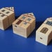 Set of 3 Town Houses wooden toy Erzgebirge village Gault castle germany putz