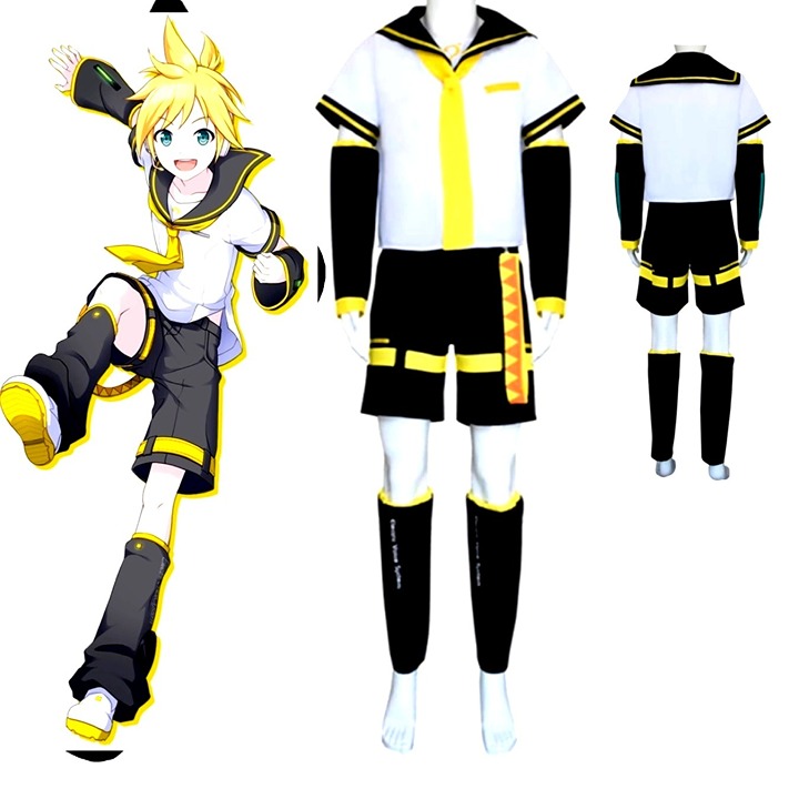 Anime Len Costume Sailor Uniform Halloween Party Size XL