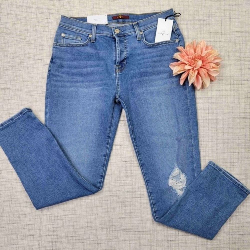 NWT Good American Good Legs High-Rise Stretch Flare Jeans 6 / 28