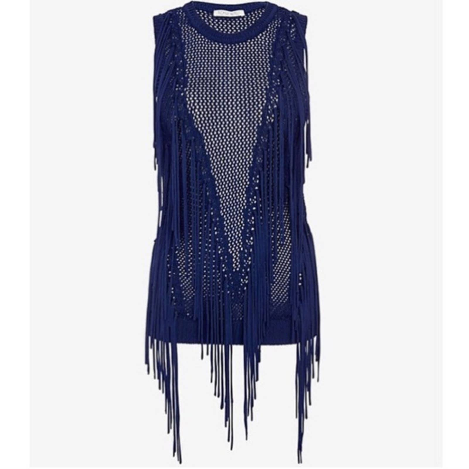Ronny Kobo Fringe Sleeve Sweater