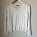 Brazeau tricot ivory cashmere v neck sweater