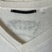 Brazeau tricot ivory cashmere v neck sweater