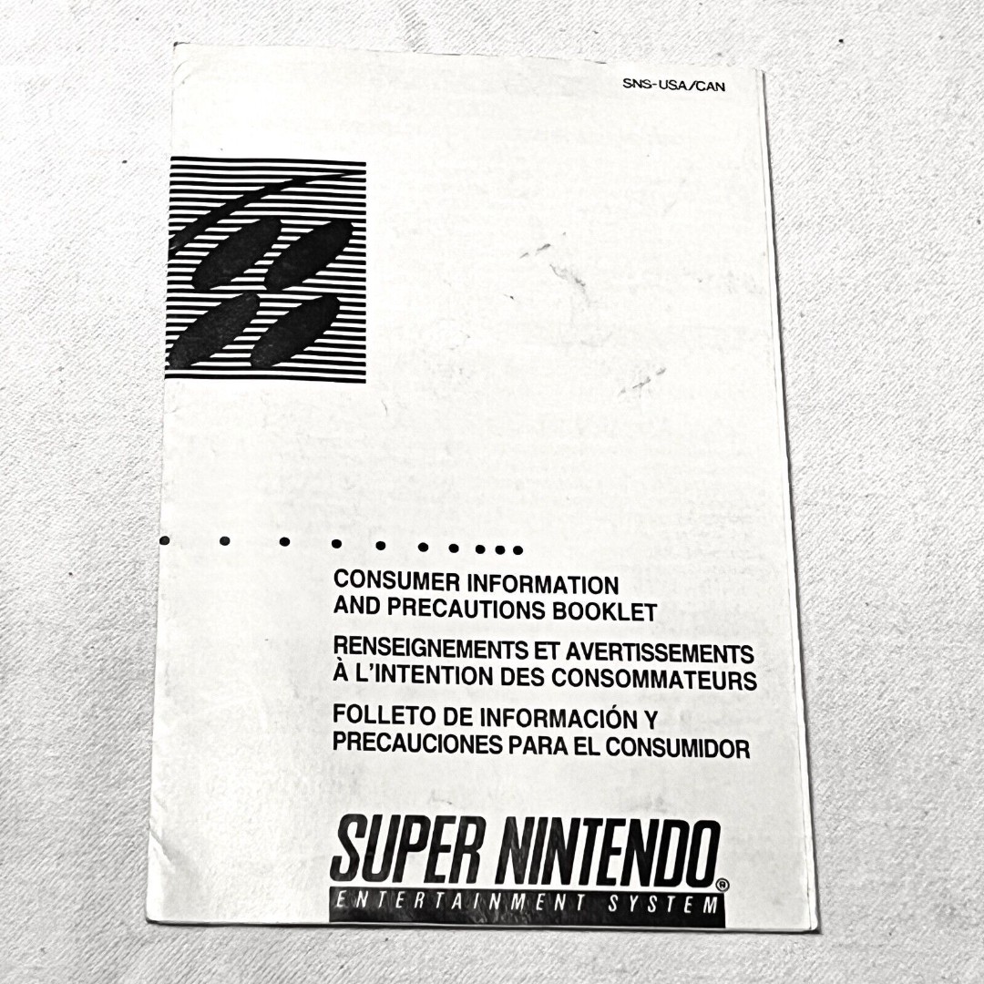 LOT of 15 Super Nintendo SNES Consumer Information and Precautions Booklet ONLY