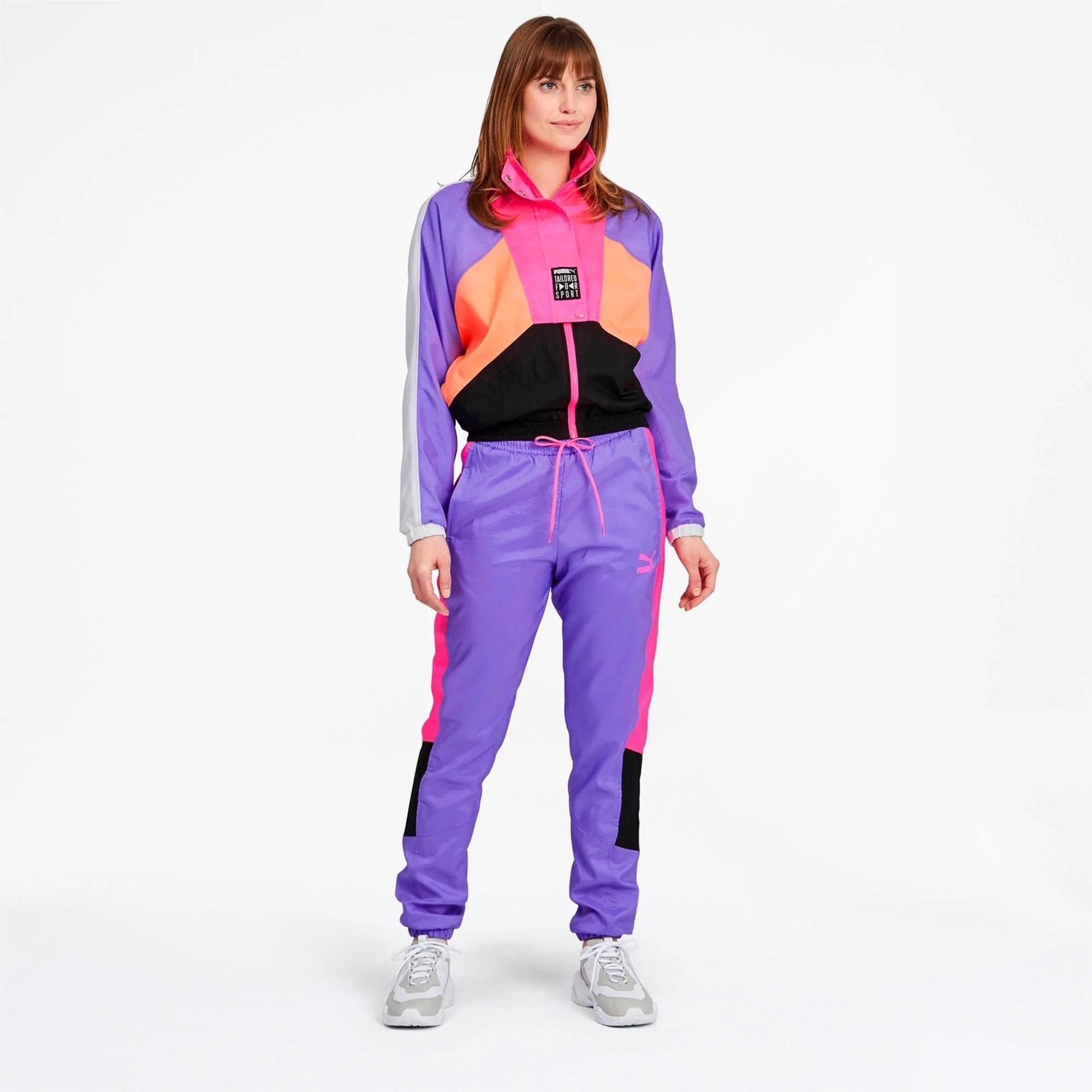 Women's PUMA Tailored for Sport OG Retro Woven Pants Purple XL