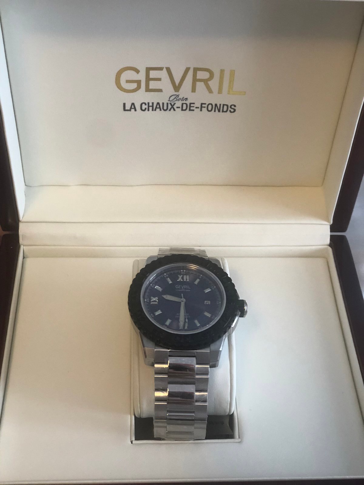 Gevril Mens Secloud Blue Dial diver