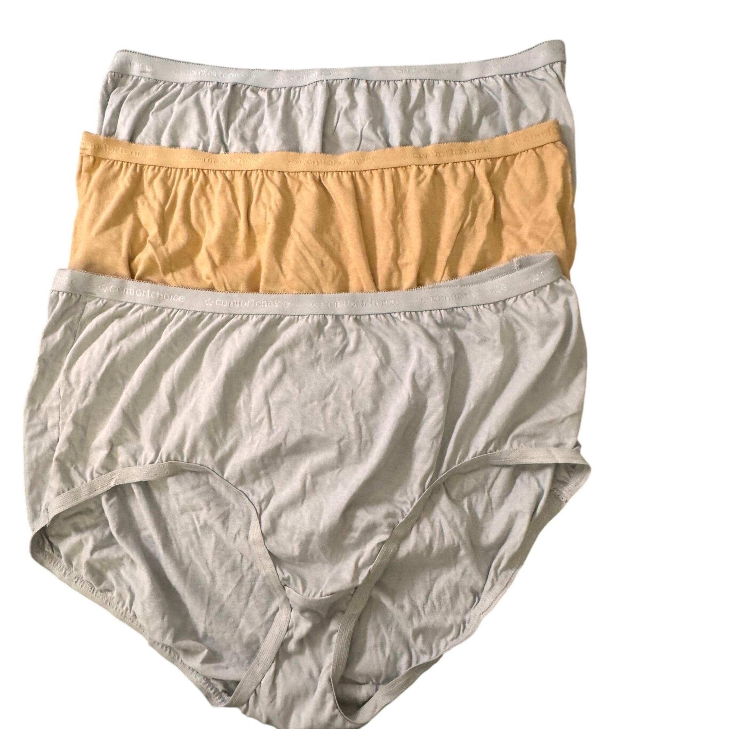 NEW COMFORT CHOICE MACYS’S Gray Orange Brief Underwear Size 11 Lot Of 3
