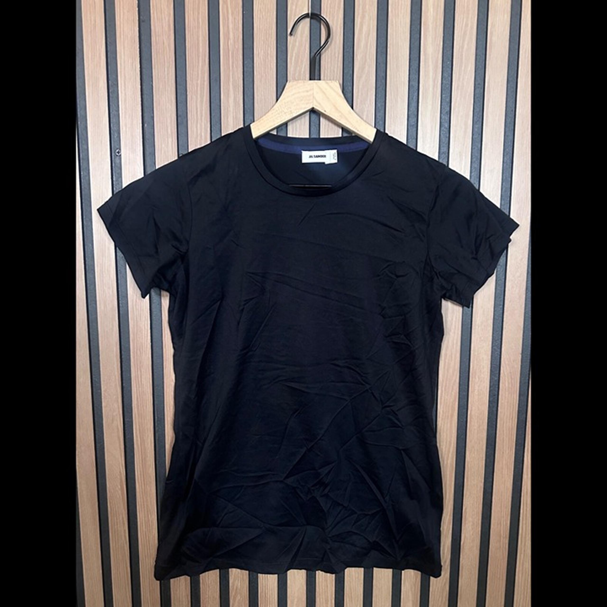 Jil Sander T Shirt 2XS / XS Womens Black Short Sleeve Basic Tee Graphic Back