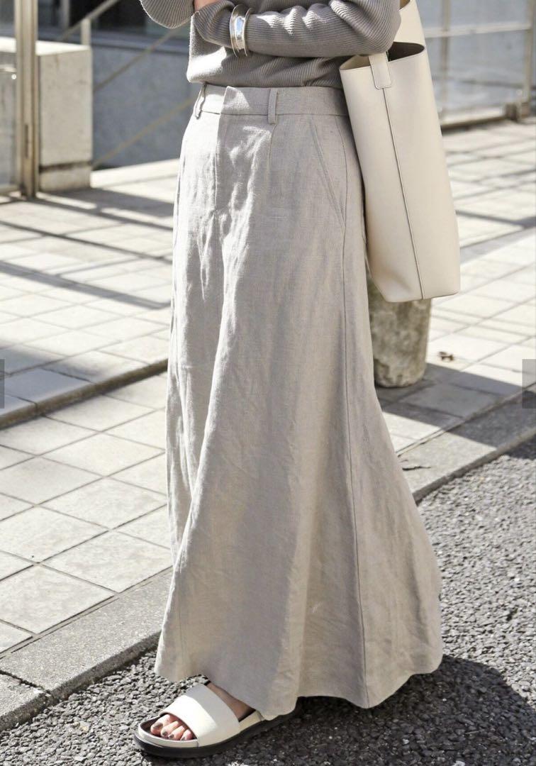 Linen Canvas Long Skirt（ロング・マキシ丈スカート）｜L