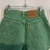 Green Distressed Levi High Waisted Short