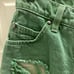 Green Distressed Levi High Waisted Short