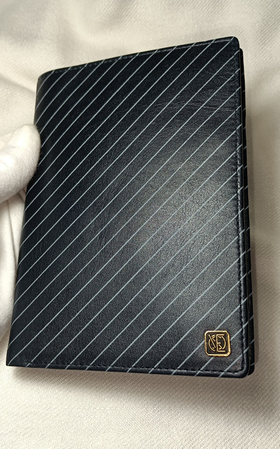 Venice Simplon Orient Express Navy Blue Leather Passport Travel Holder England