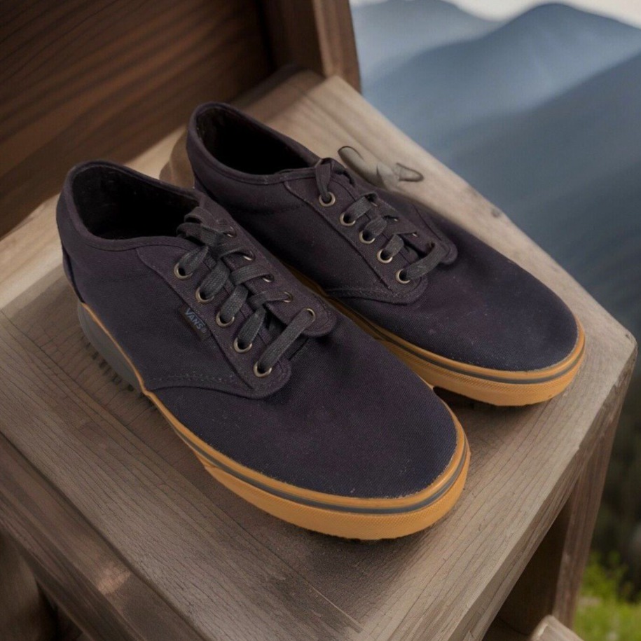 Vans Men's Low-Top Sneakers Navy Blue Sz. 11 Casual Preppy Comfort