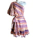 La Maison Talulah One Shoulder Mini Dress Size XL NWT Stripes Linen Blend