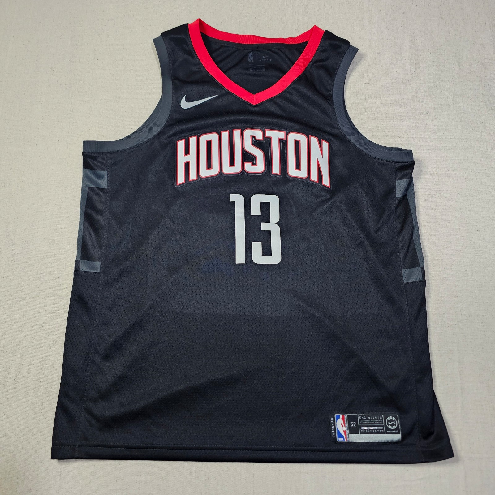 Nike Engineered JerseyHouston Rockets James Harden #13 NBA Mens Size 52 Black XL