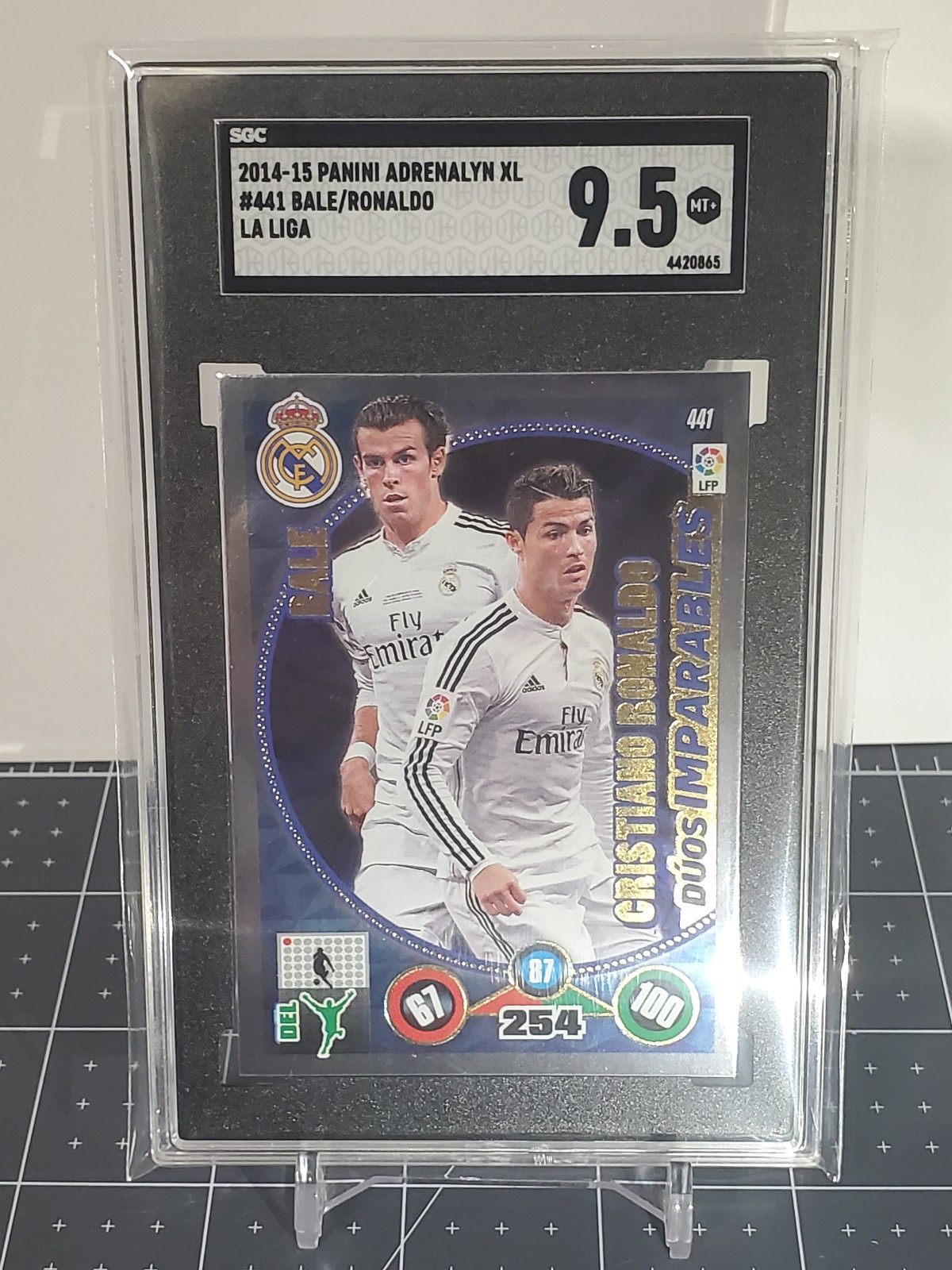 2014 Panini Adrenalyn XL La Liga Gareth Bale & Cristiano Ronaldo SGC Graded 9.5
