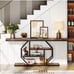 70.9 Extra Long Console Table, 4-Tier Modern Gold Entryway Table