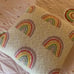 Full/Queen Kids Coverlet Set. Rainbows. 4 piece set.
