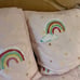 Full/Queen Kids Coverlet Set. Rainbows. 4 piece set.