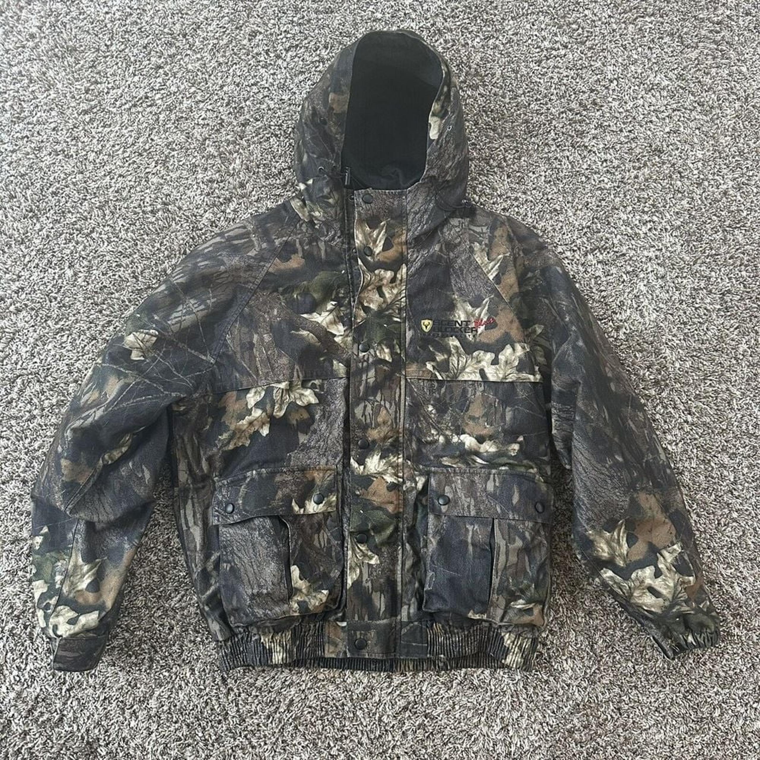 Scent Blocker Plus Northern Lite Hunting Jacket Men's Size Large Camo