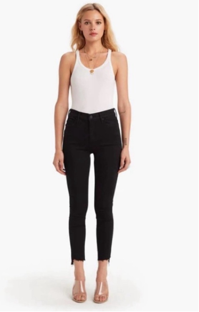 Mother Denim The Stunner Zip Ankle Step Fray in Not Guilty Jeans Size 26