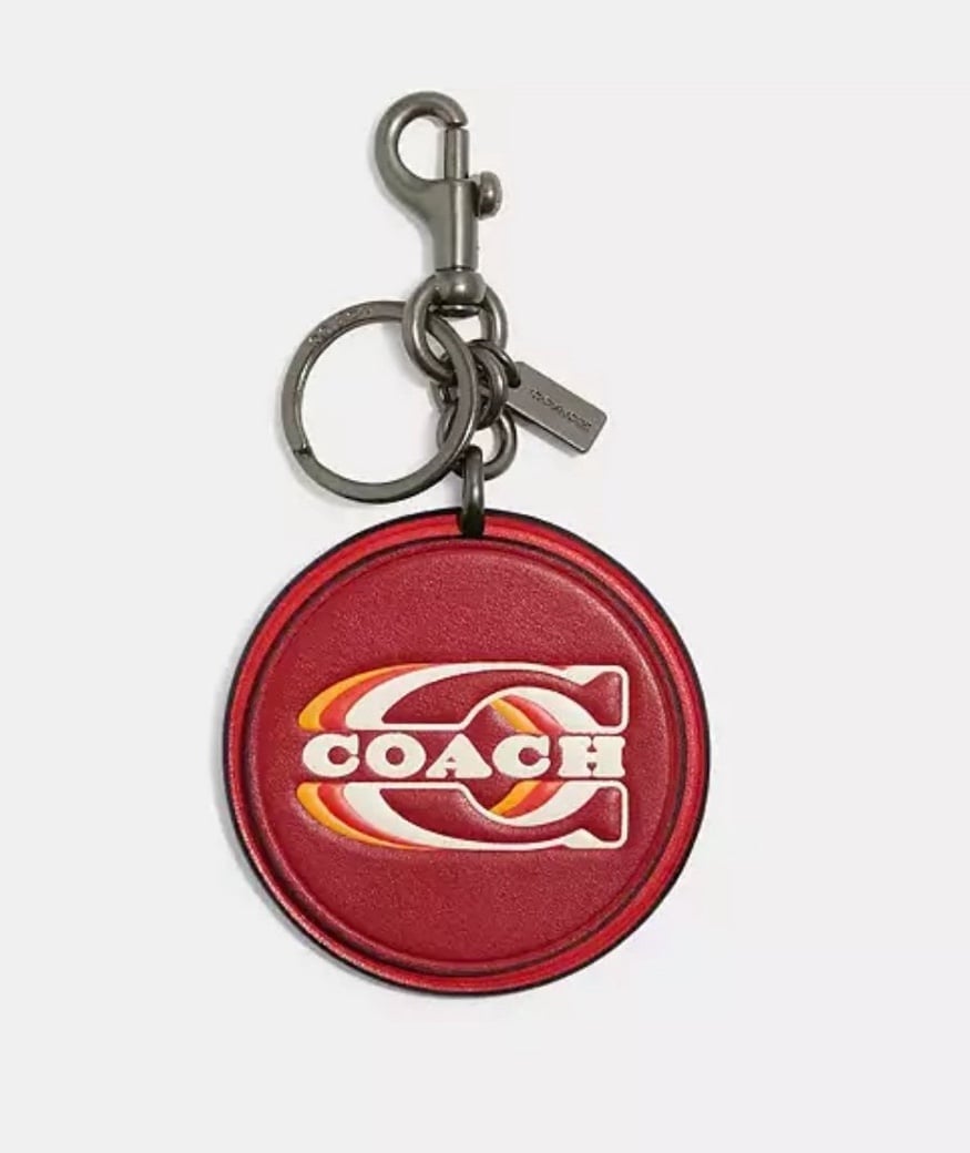 Coach Key Fob In Colorblock Signature Canvas With Coach Stamp Collection