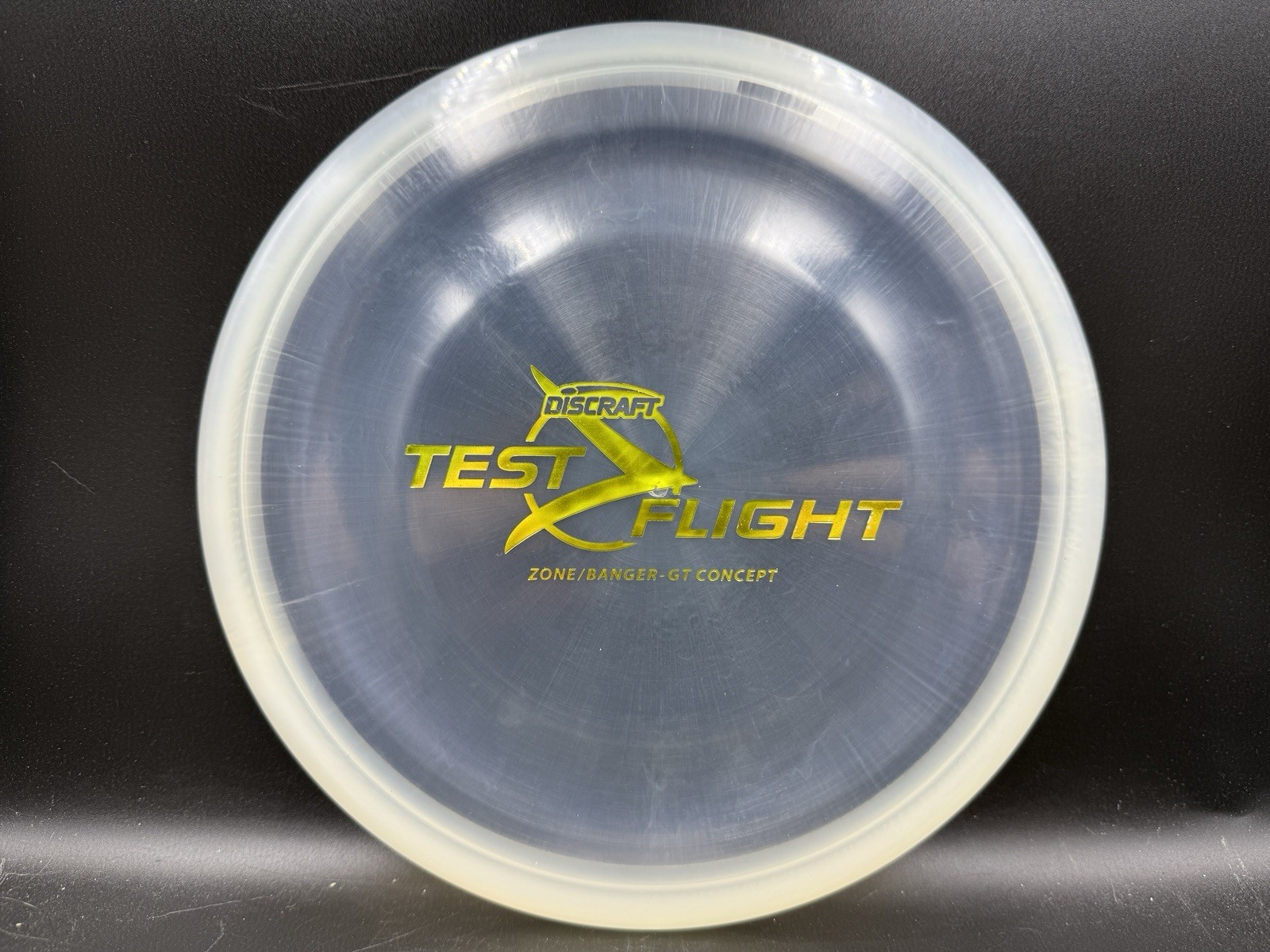 Discraft Zone Banger GT Concept Test Flight Pearly Clear W/ Gold Stamp 173-174g