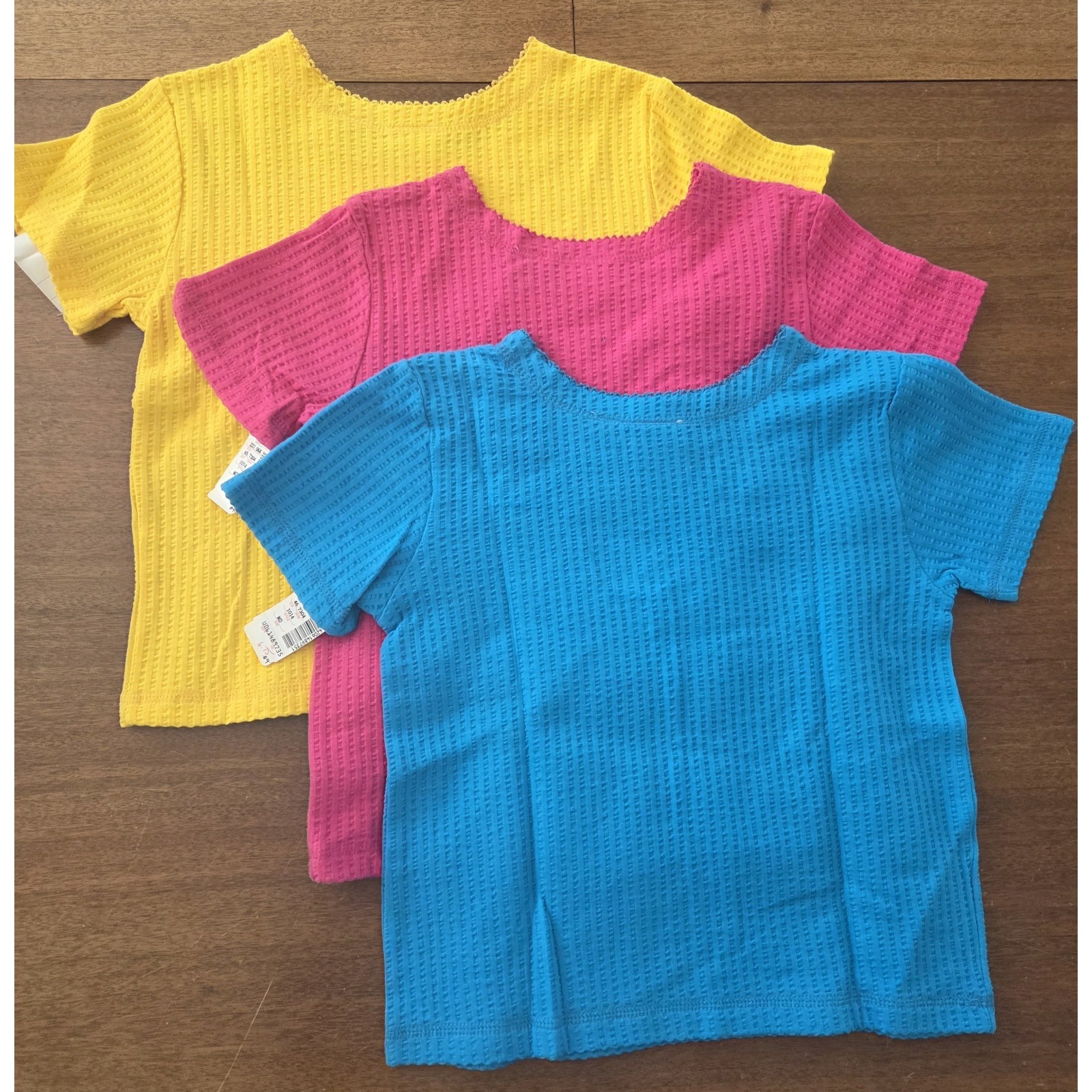 Lot Of Girls Vtg Concept Clothing Co Tops Three Sz 5-6 Textured T Shirts