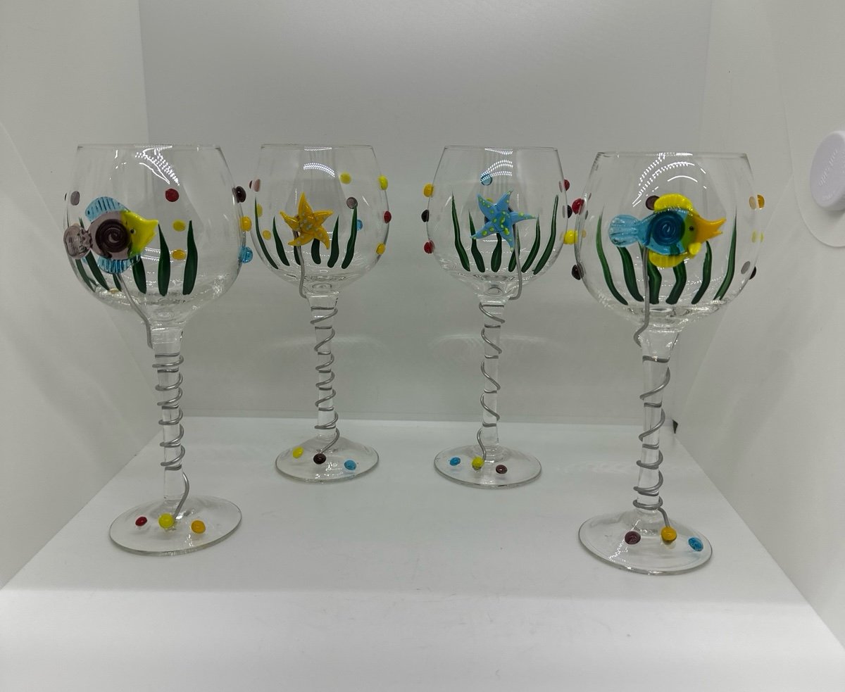 Home Essentials Murano Wine Glasses