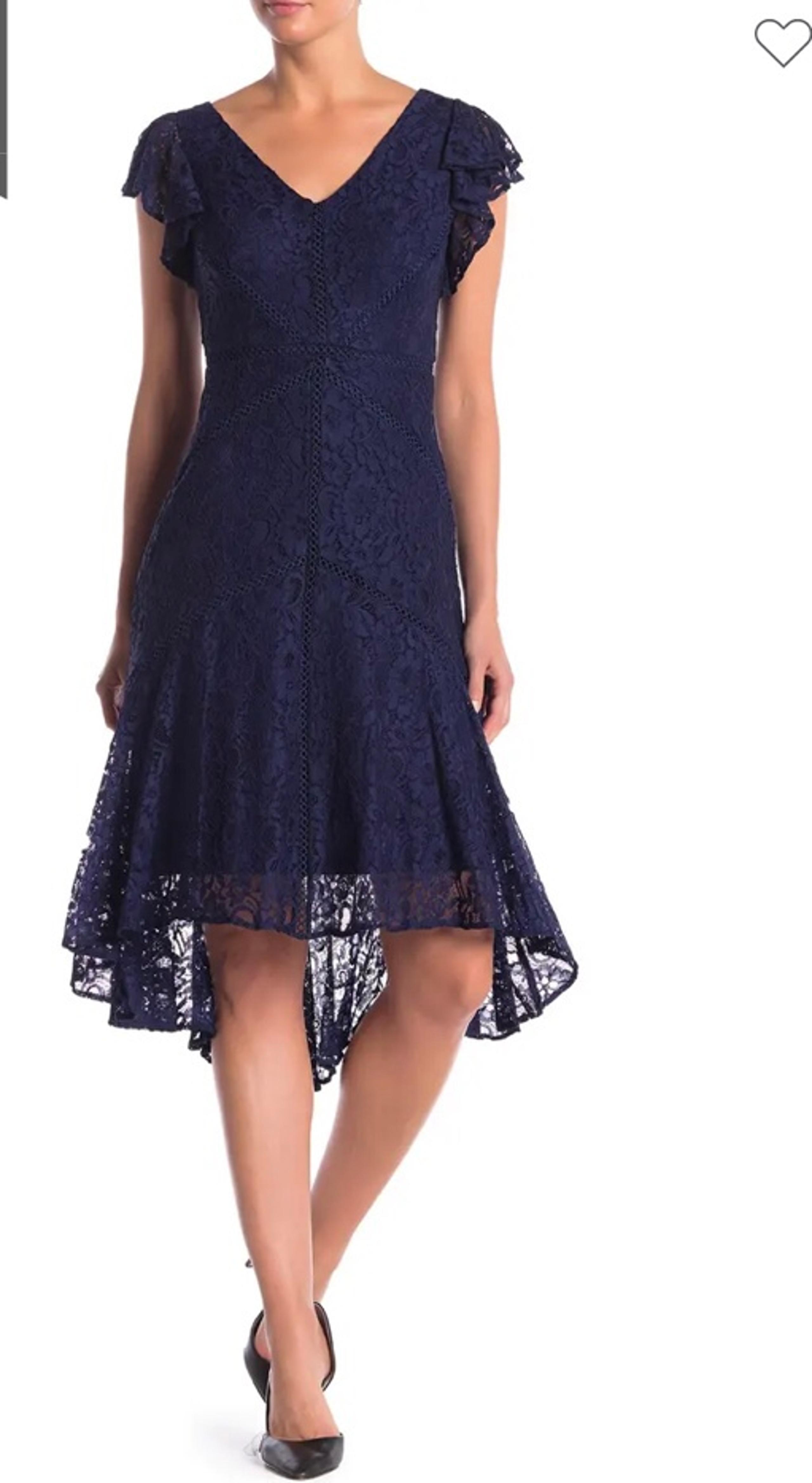 TAYLOR LACE FLUTTER MIDI DRESS (Sz 2)
