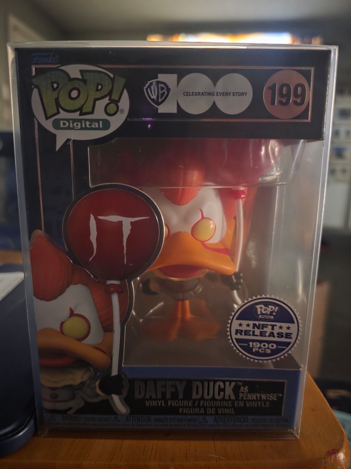 Funko Pop Daffy Duck as Pennywise #199 WB 100 Royalty exclusive digital NFT