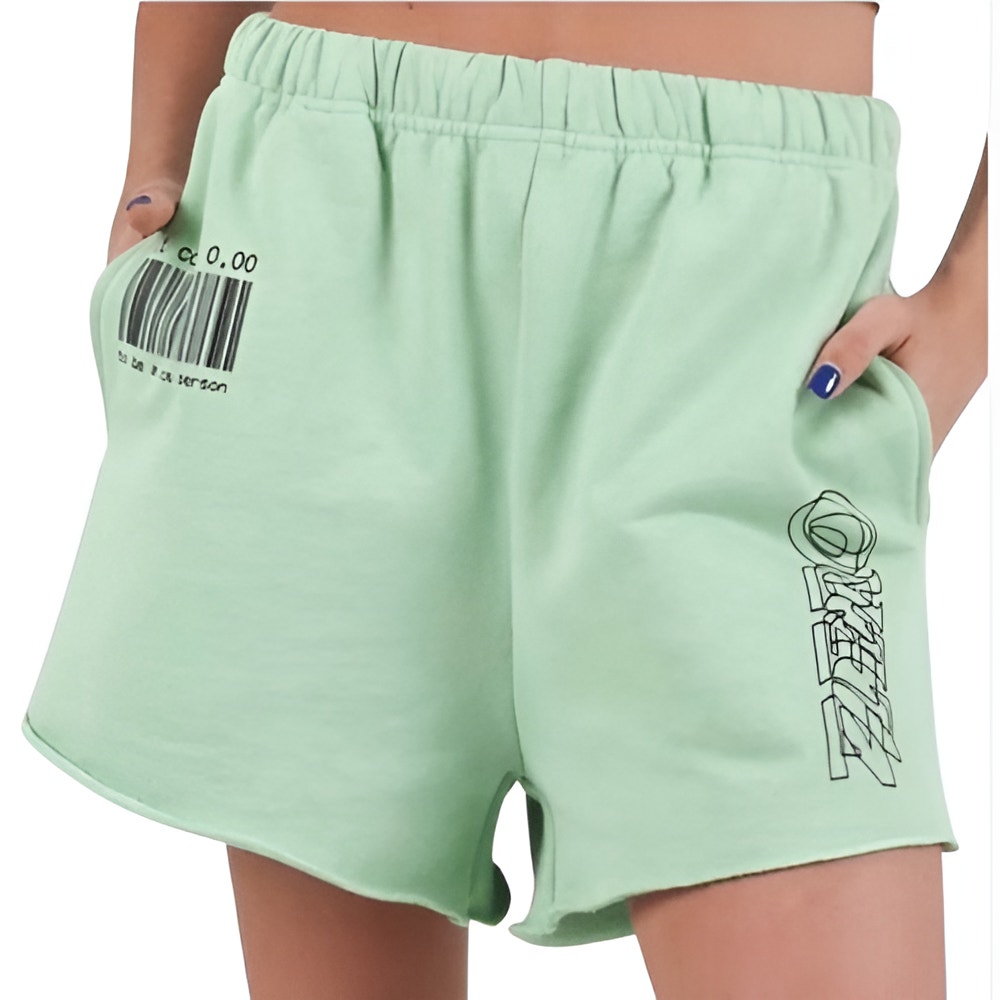 Mayfair Womens It Cost Zero Dollars To Be Nice Terry Sweat Shorts Size XS Green