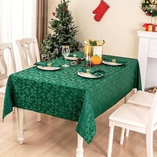 NEW Christmas Jacquard Tablecloth Waterproof Elegant Damask Floral Pattern 52x70