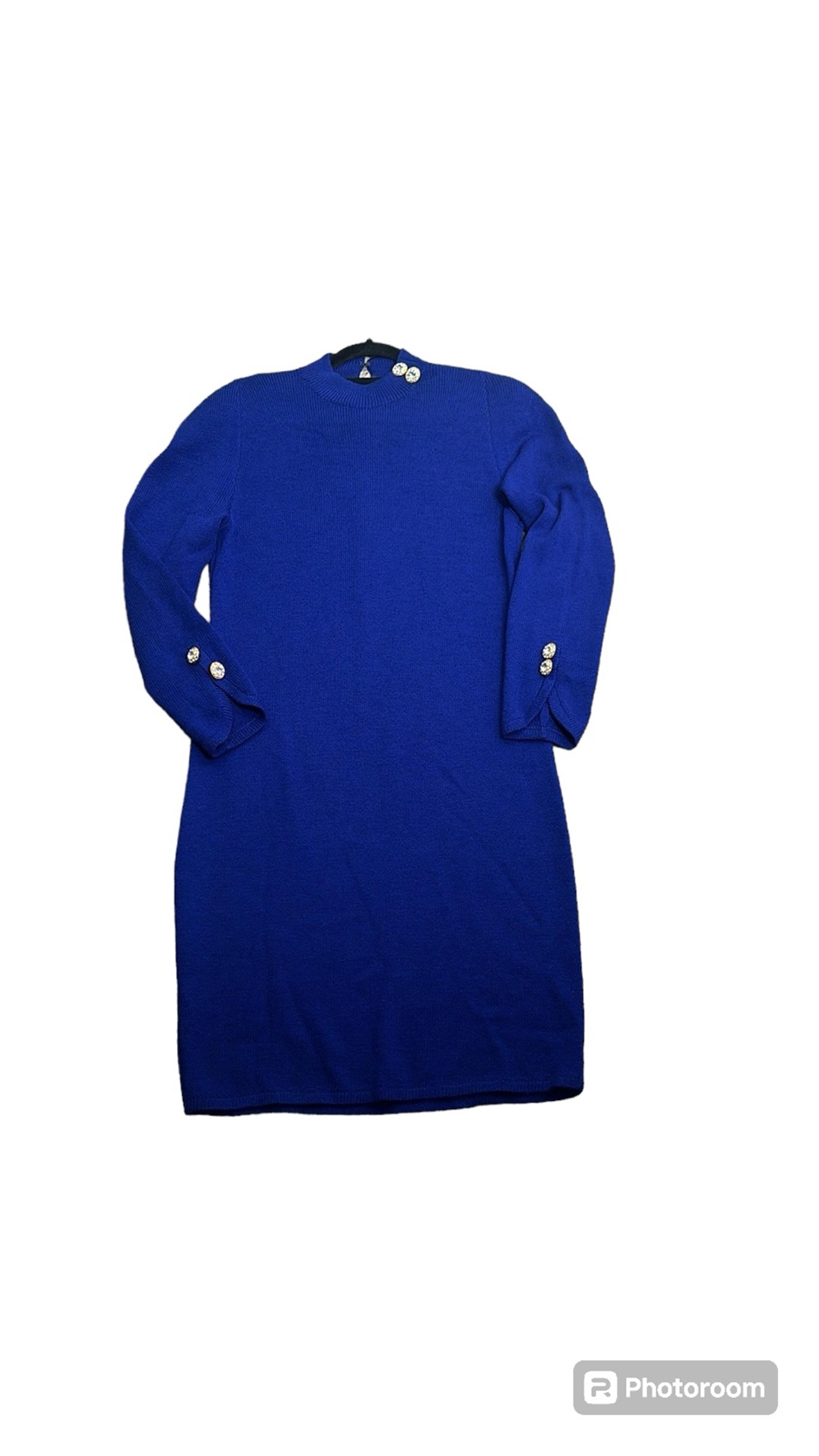 st john evening Santana knit jeweled button midi dress size 8