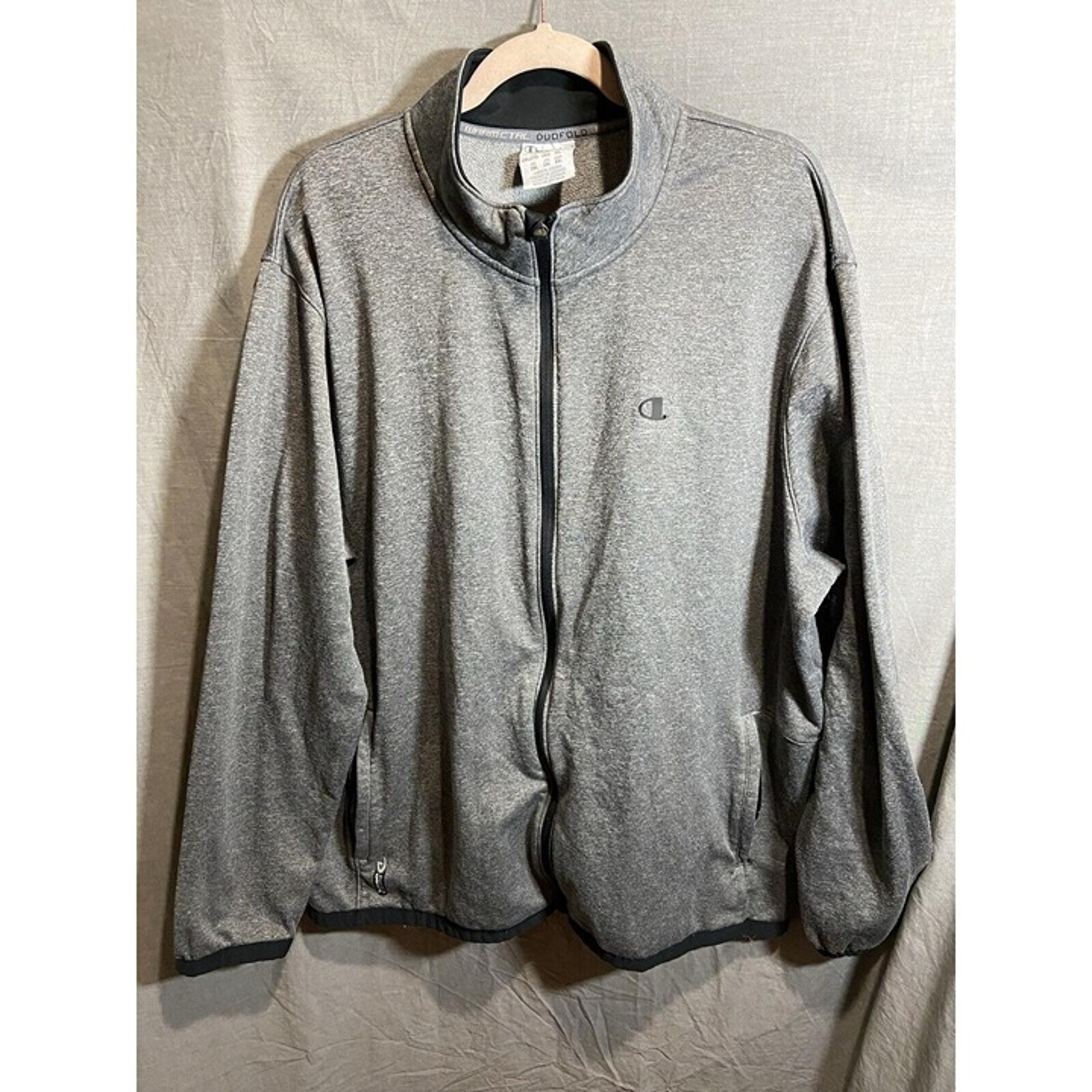 Champion Power Train Jacket Adult 2XL Grey Warm CTRL Duofold Full Zip Track Men