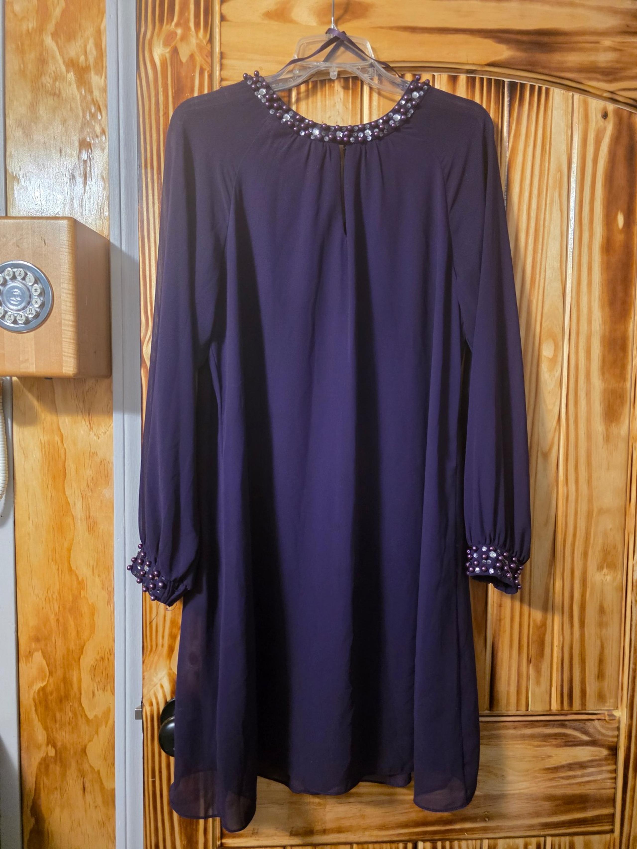 SLNY New York purple soft material with beads and sequins SLNY New York purple soft material with beads and sequins - Lush