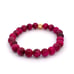 24K Gold Money Bag Lucky Charm Bracelet Magenta Tiger's Eye Gemstones Size 6.5
