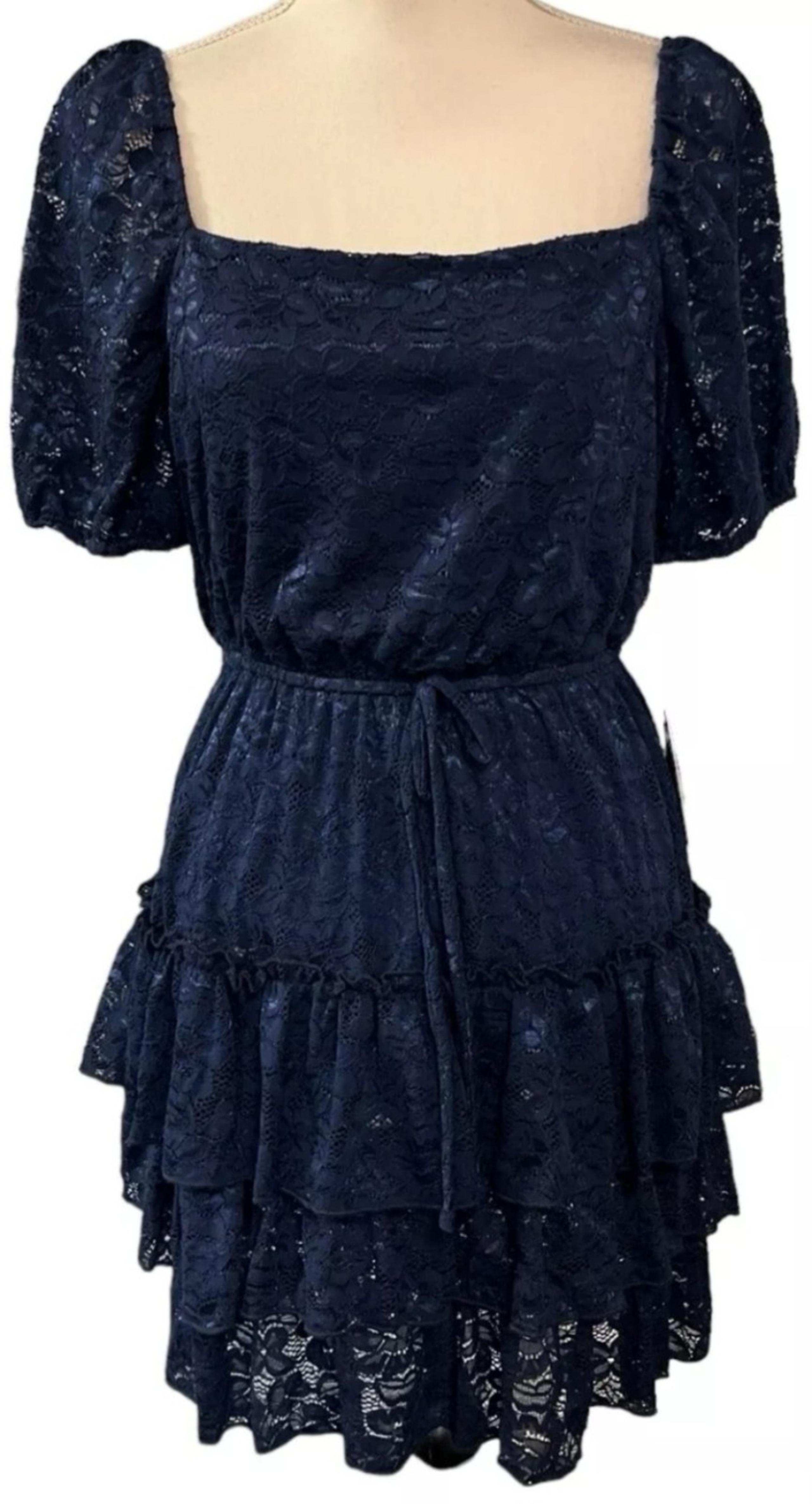 City Triangle Navy Lace Dress XL NWT Originally $58