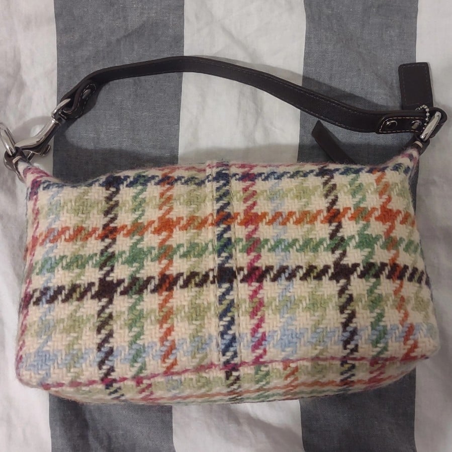 VERY RARE vintage Coach wool tweed bag