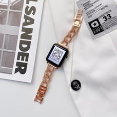Only Band - For Apple Watch chain Strap Stainless Steel Band 42mm 44mm 45mm