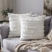 Set of 2 Decorative Boho Throw Pillow Covers 16x16 Inch