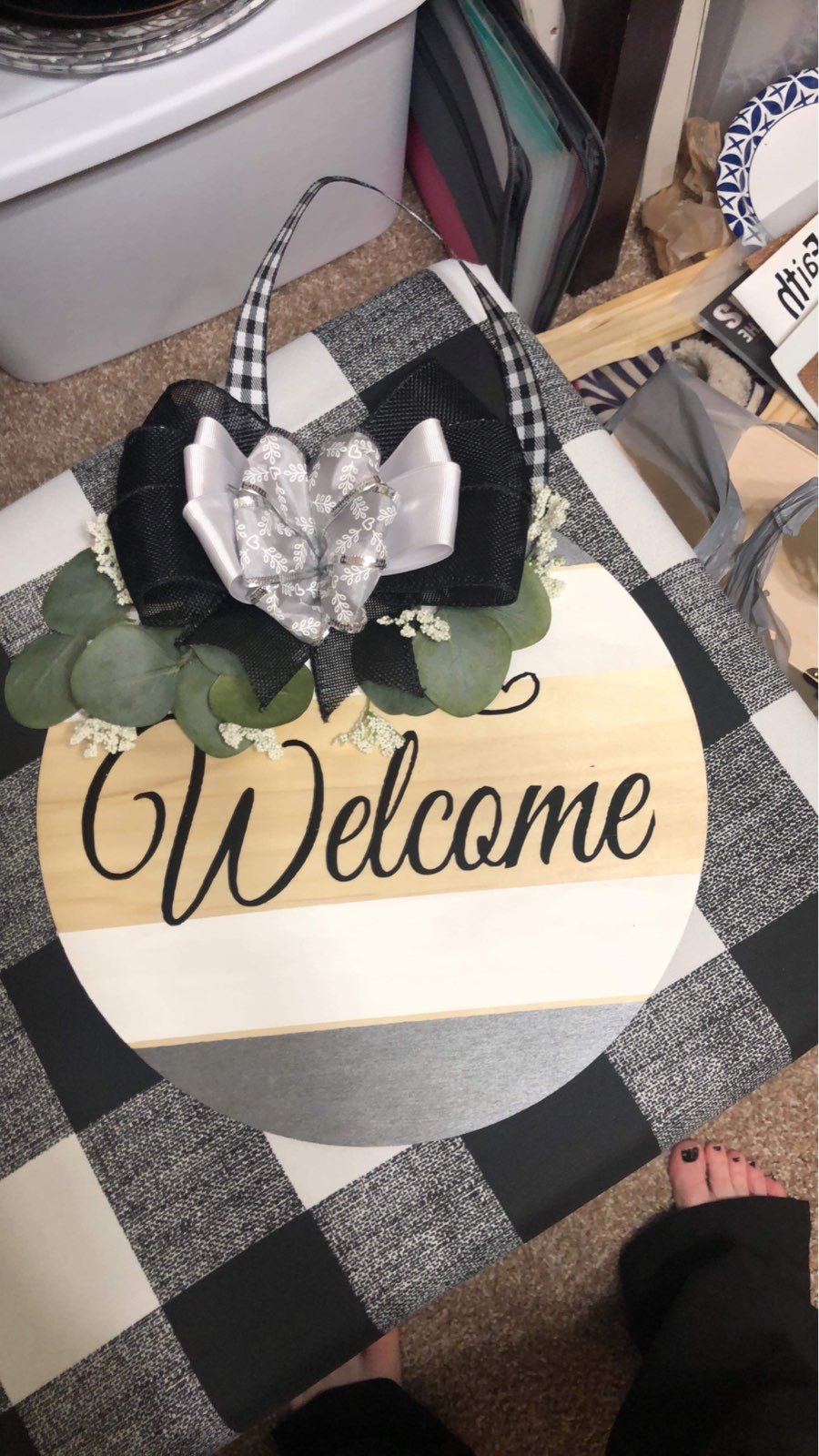 Welcome door hanger