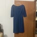 Vintage Handmade 1950s Blue Wool Dress