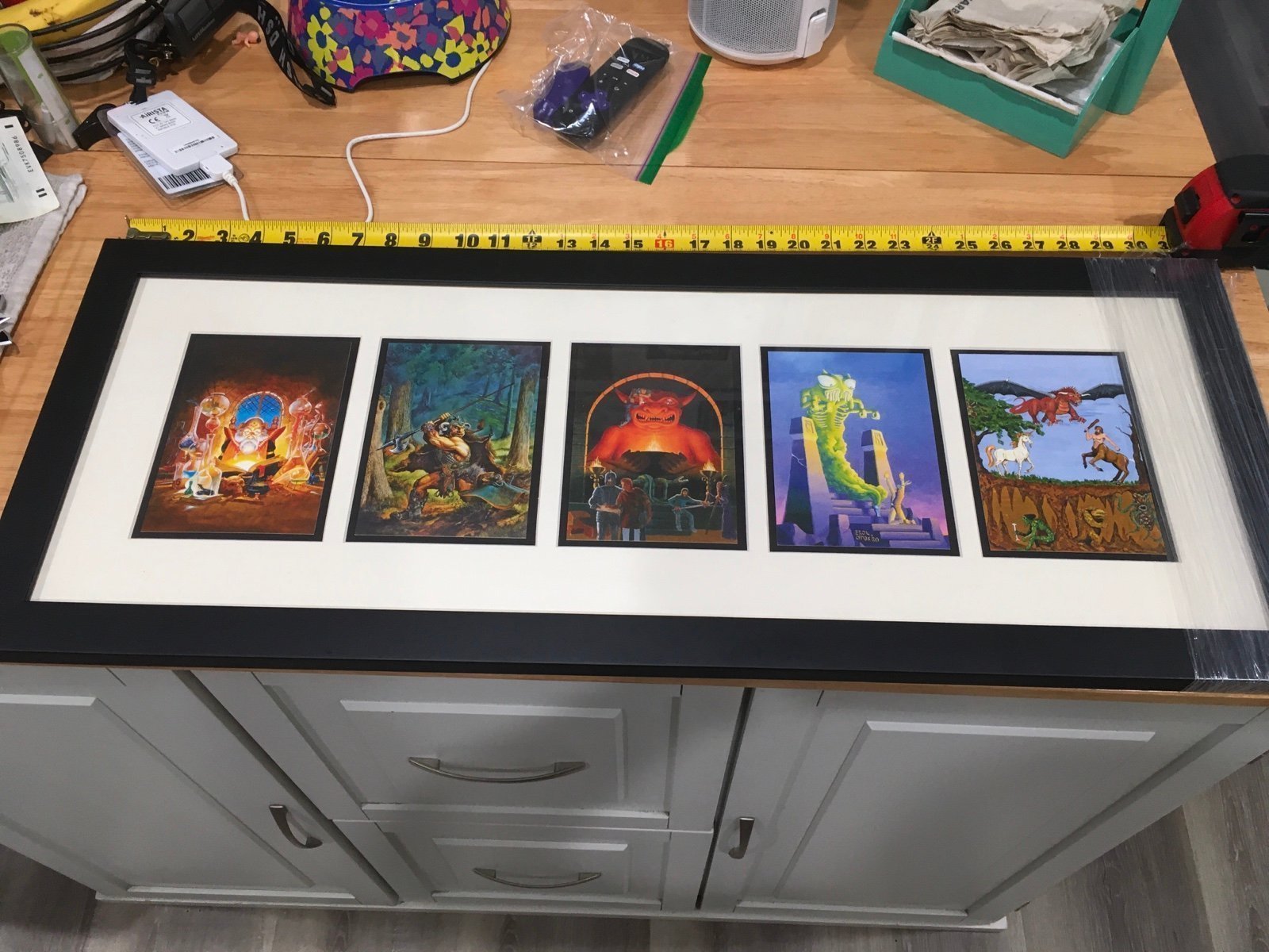 Dungeons and Dragons Framed Art piece rule books