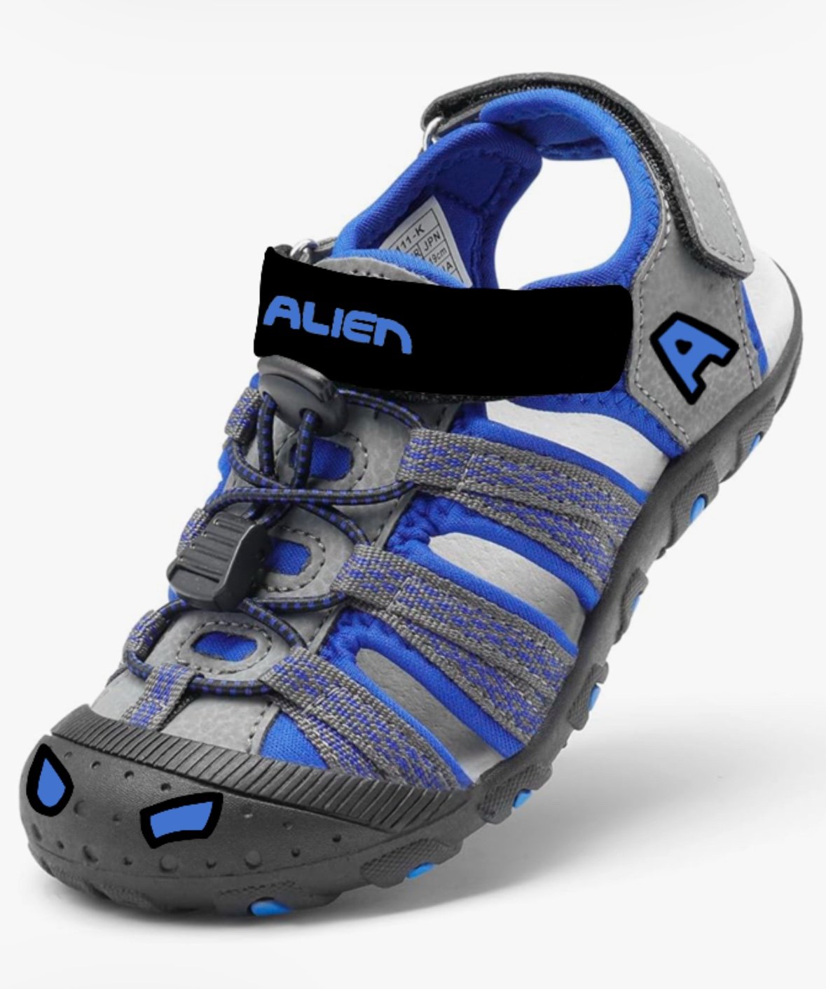 Boys Alien Closed Toe Sandals Size 3