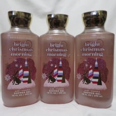 BRIGHT CHRISTMAS MORNING Bath & Body Works Shower Gel 10 fl oz x 3